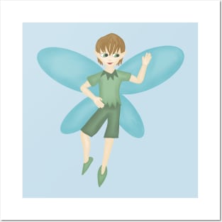 Boy Fairy in Green Posters and Art